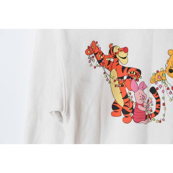 Winnie The Pooh & Friends Disney Sweatshirt Christmas Tiger Piglet Eeyore Sz S - Picture 3 of 14